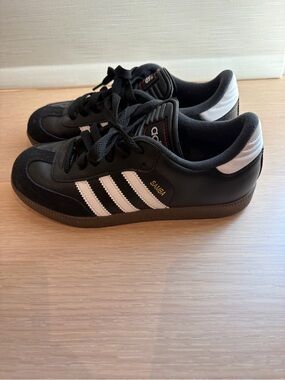 adidas Kids Samba Sneakers in Black and White